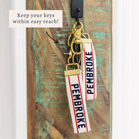 Red and Blue Personalized  Keychain