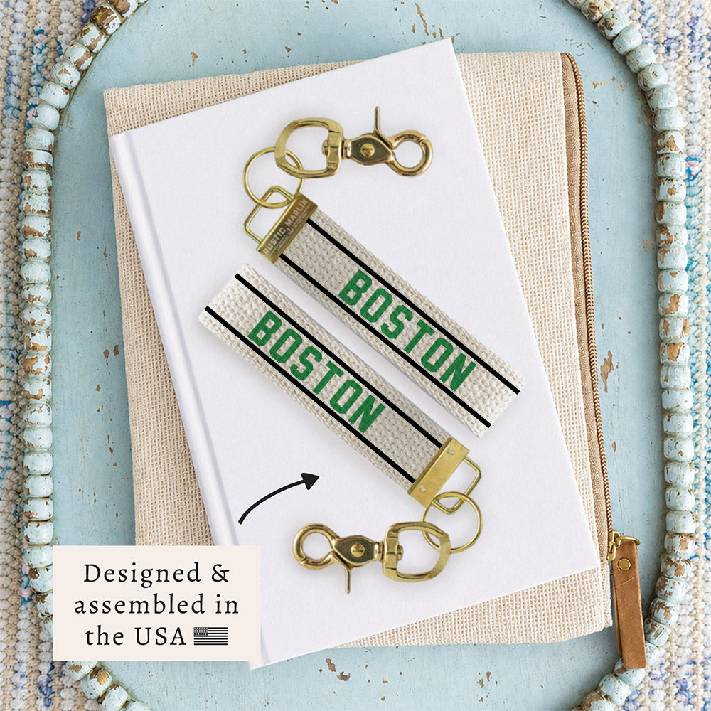 Green and Black Personalized  Keychain