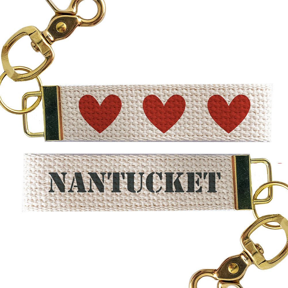 3 Heart Personalized Keychain