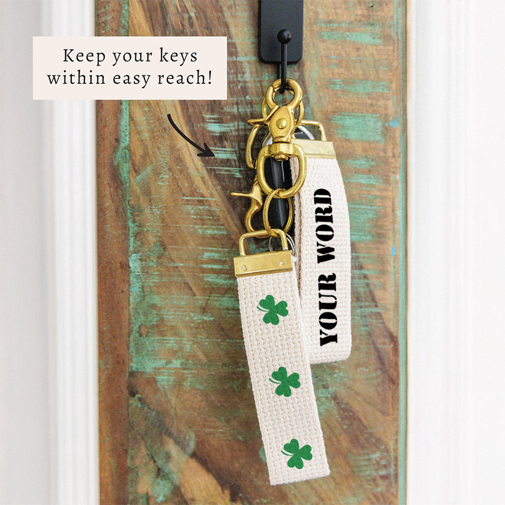 Shamrock Personalized Keychain