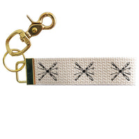 Repeating Skis Personalized Keychain