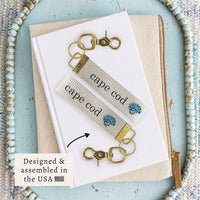 Blooming Hydrangea Personalized Keychain
