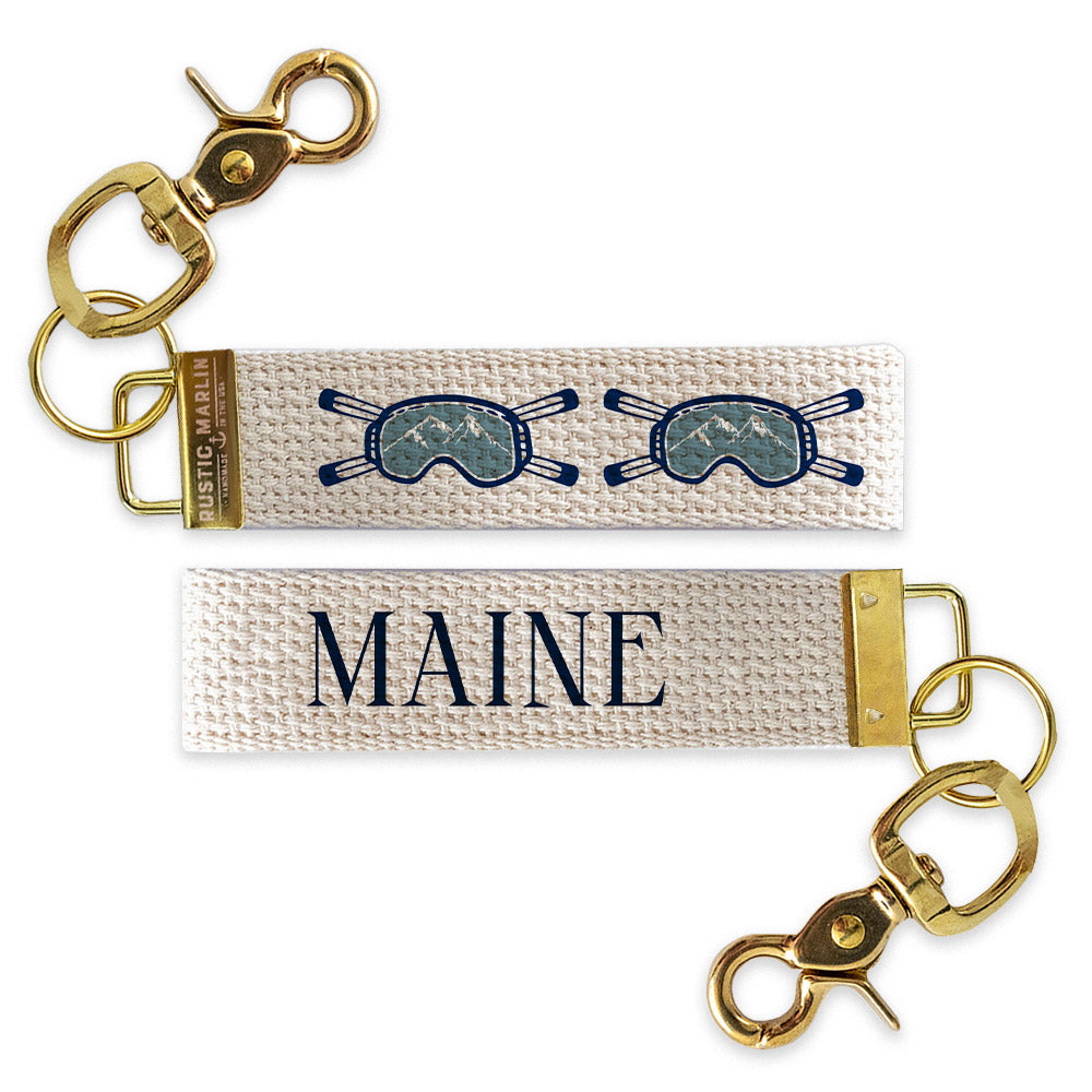 Ski Goggles Personalized Keychain
