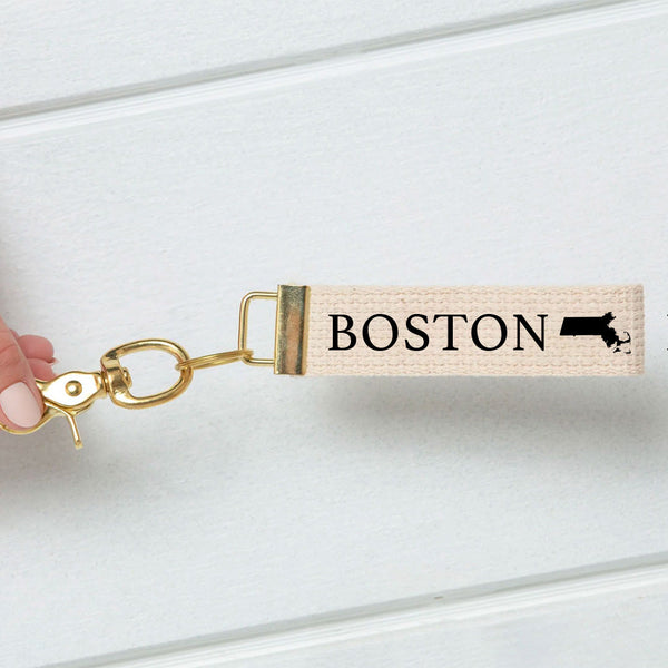 Your Word State Silhouette Personalized Keychain