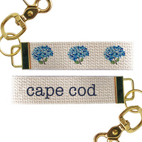 Triple Endless Summer Hydrangea Personalized  Keychain