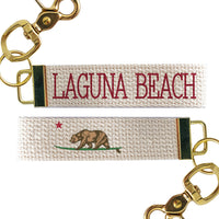 Cali Surf Bear + Word Keychain