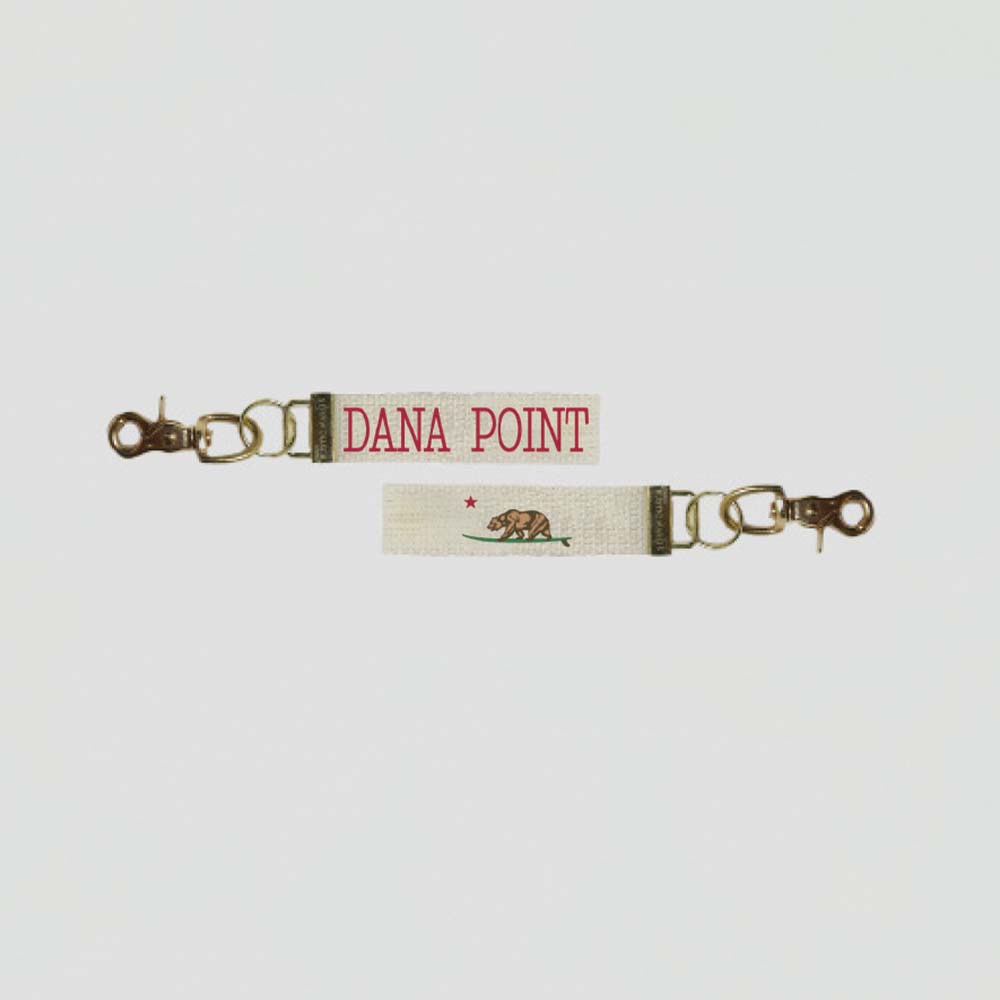 Cali Surf Bear + Word Keychain
