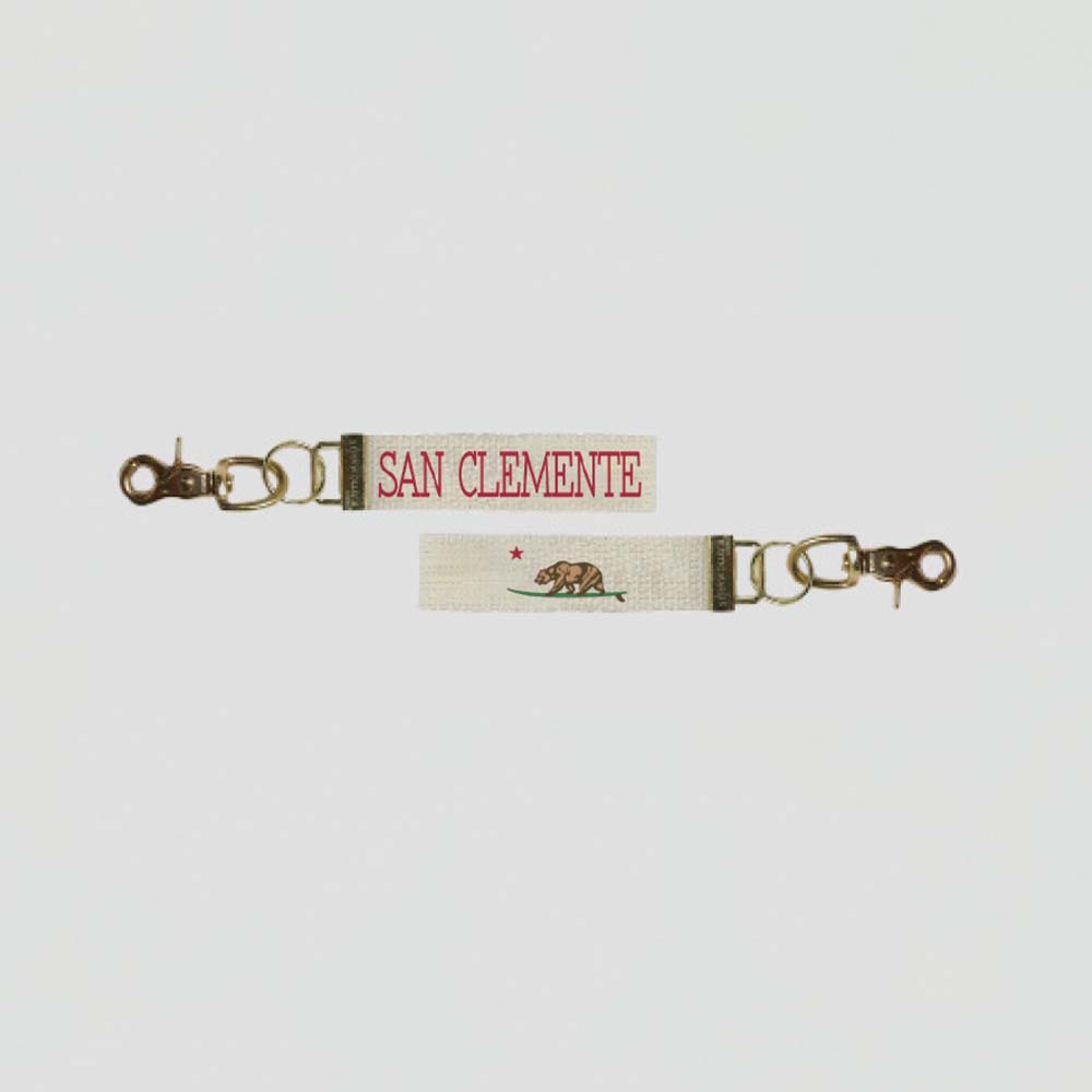 Cali Surf Bear + Word Keychain