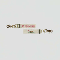 Cali Surf Bear + Word Keychain