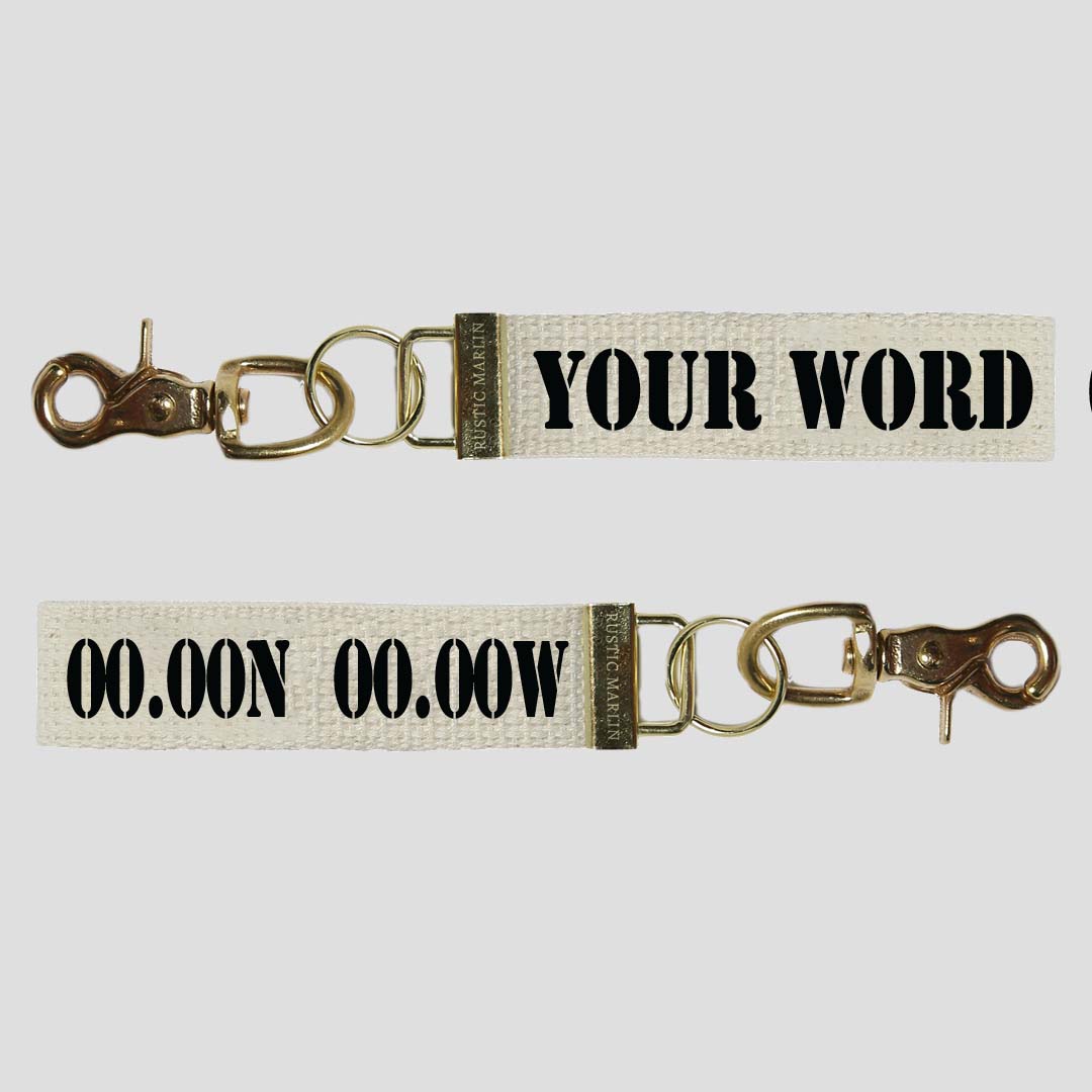 Your Town + Coordinates Keychain