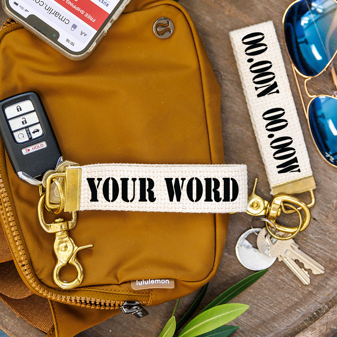 Your Town + Coordinates Keychain