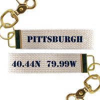 Your Town + Coordinates Keychain