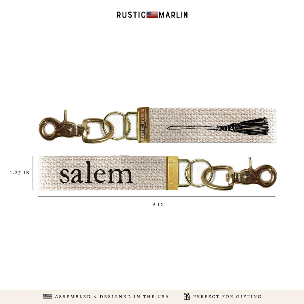Witch Broom Personalized Keychain
