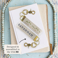 Palm Trees Personalized Keychain