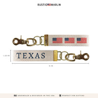 American Flags Personalized Keychain