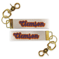 Clemson Script Keychain