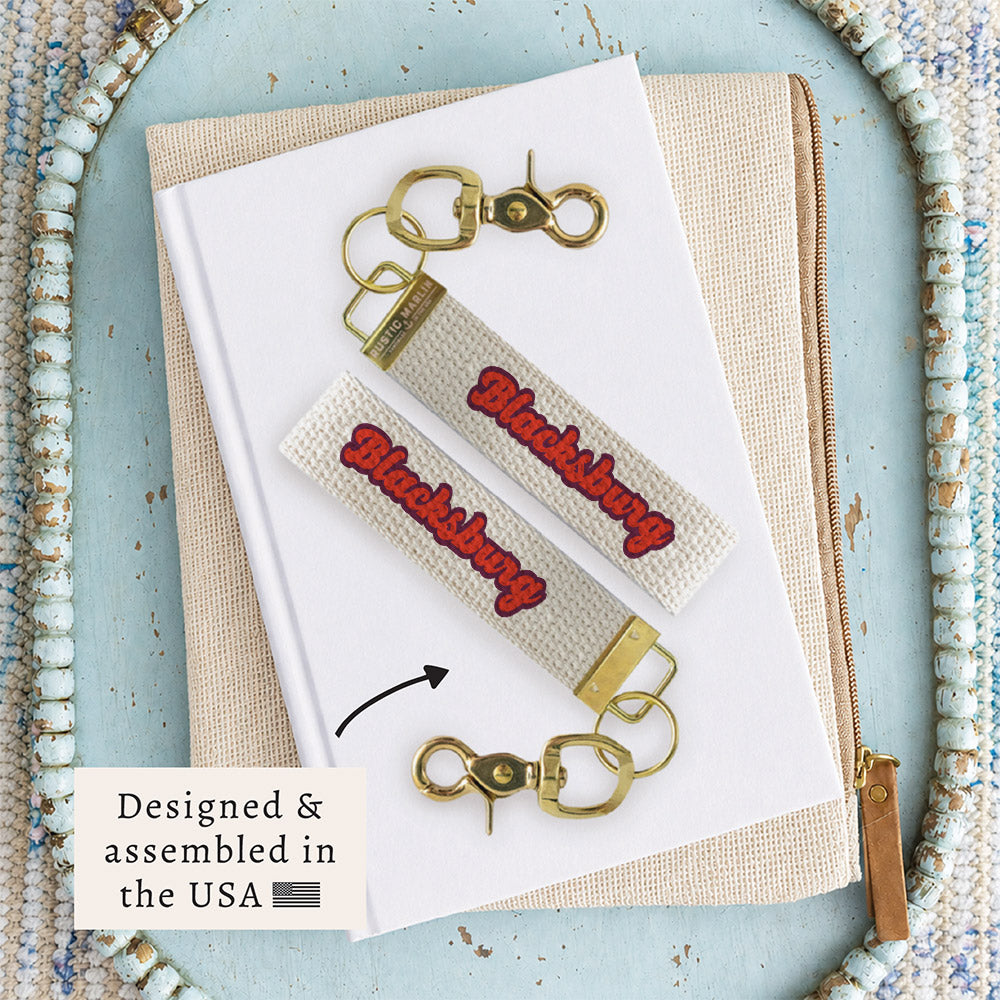 Blacksburg Script Keychain