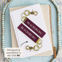 Blacksburg Color Block Keychain