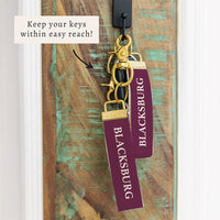 Blacksburg Color Block Keychain