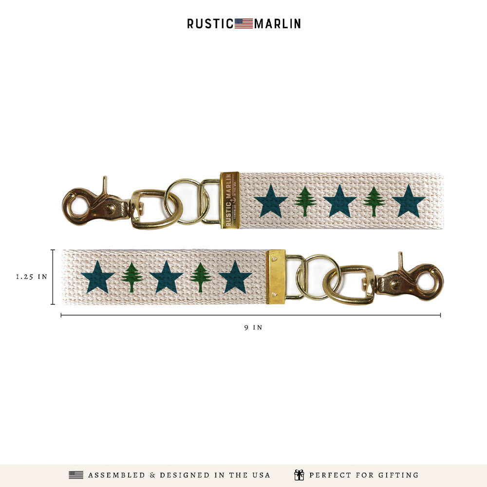 Maine Tree & Stars Keychain