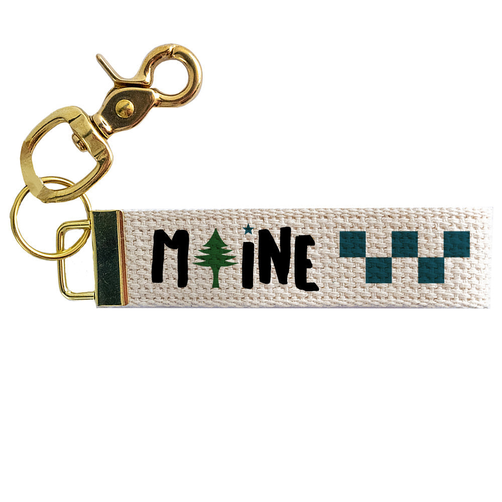 Maine Tree Icon Keychain