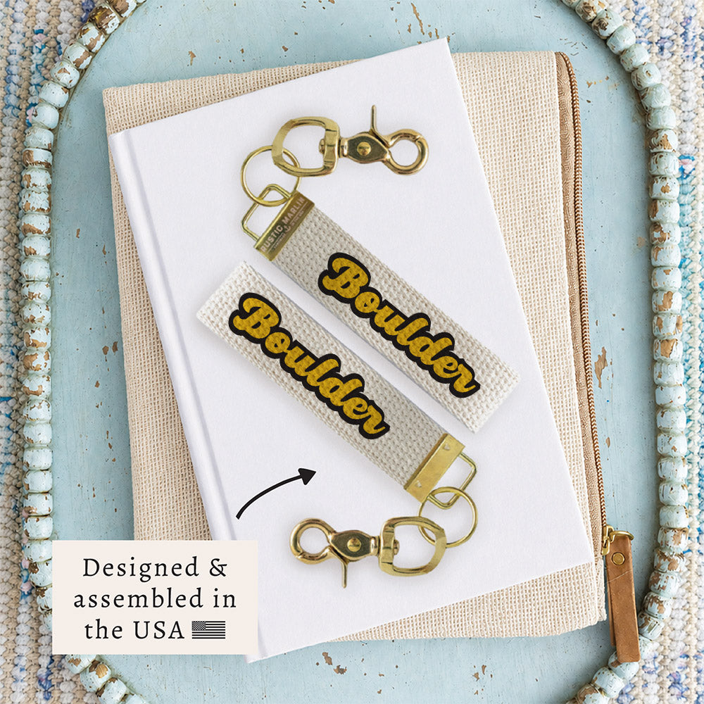 Boulder Script Keychain