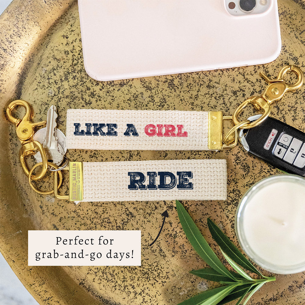 Ride Like A Girl Keychain