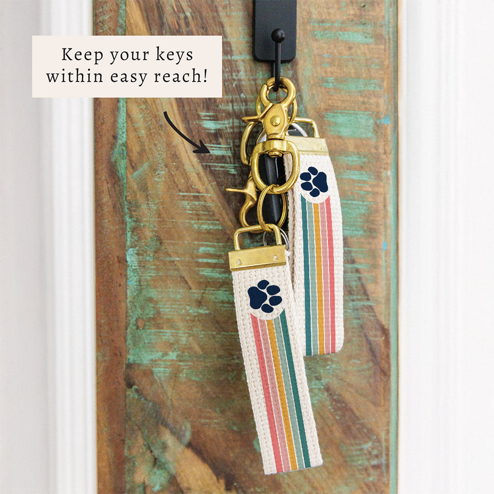 Paw Striped Keychain