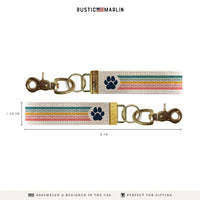 Paw Striped Keychain