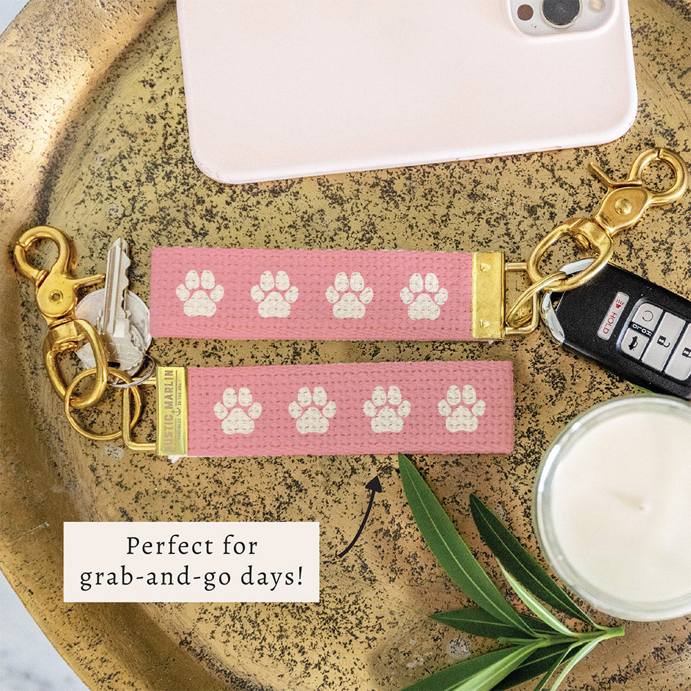 Paws Pink Keychain