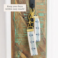 Anchor Blue Ombre Stripe Keychain