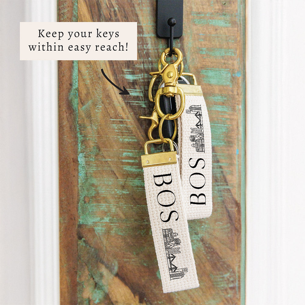 Boston Skyline Keychain