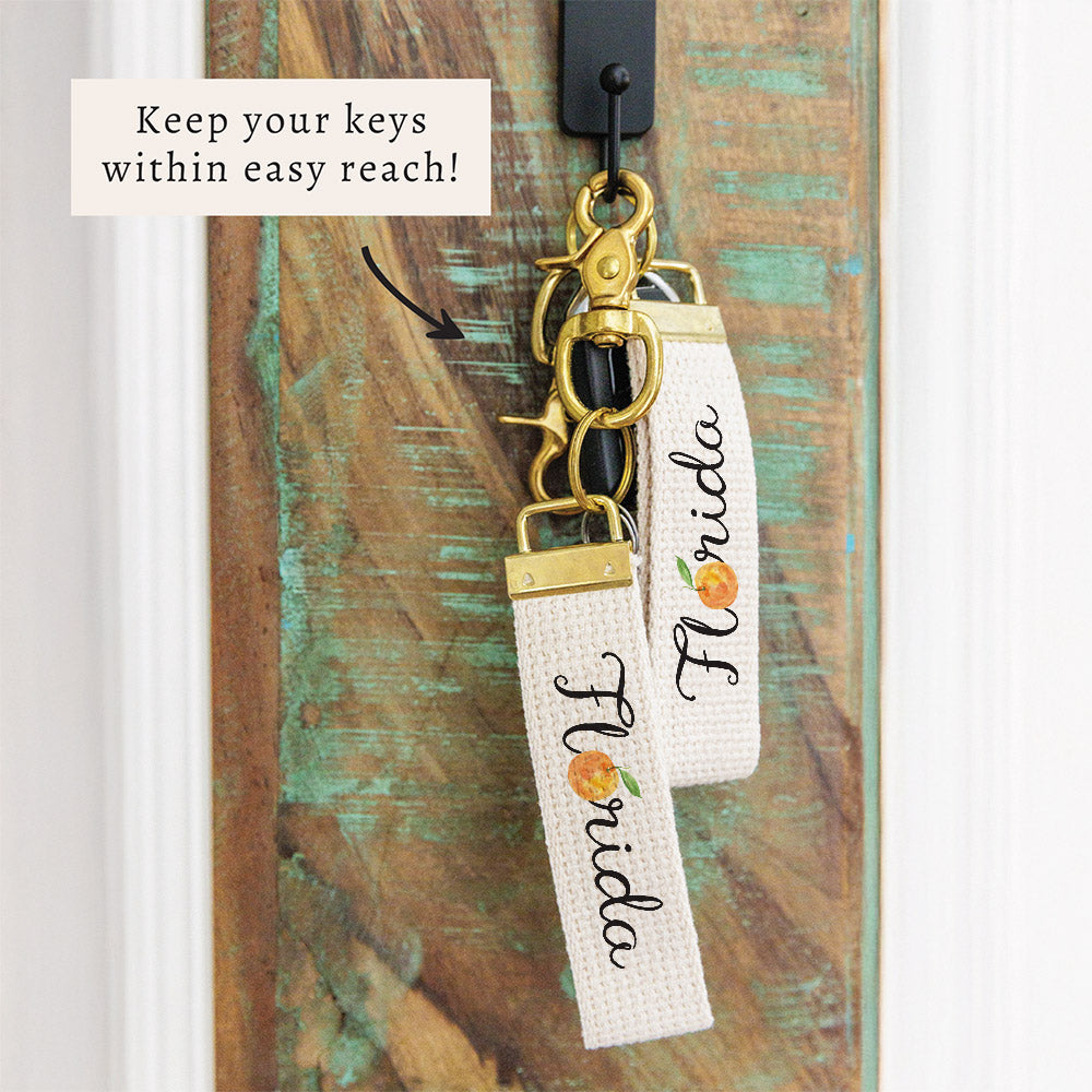 Florida Orange Keychain