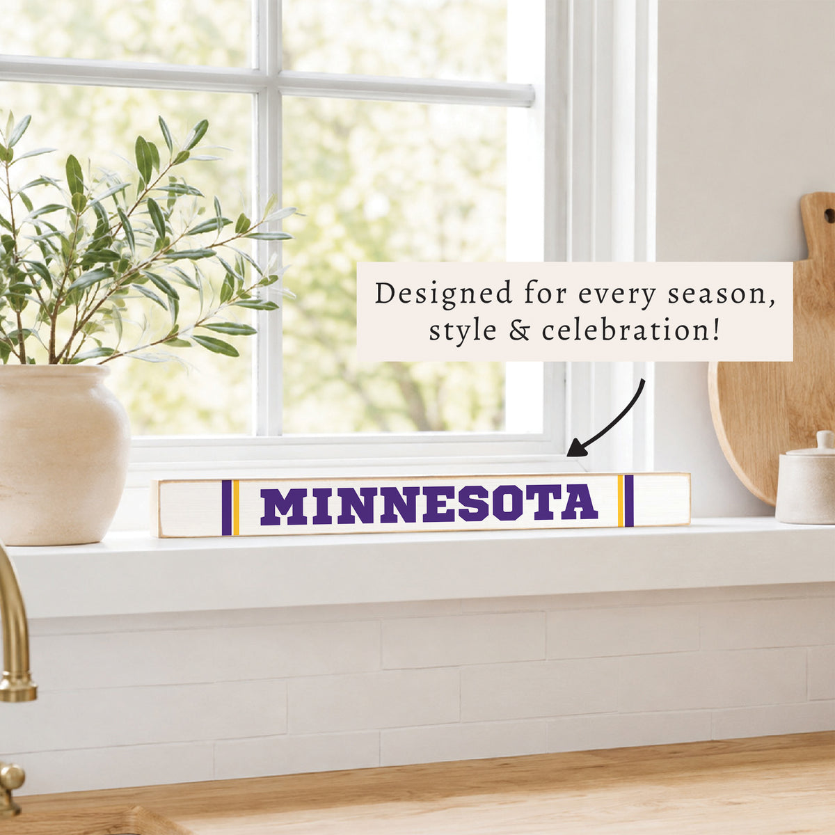 Minnesota Stripes Skinny Sign