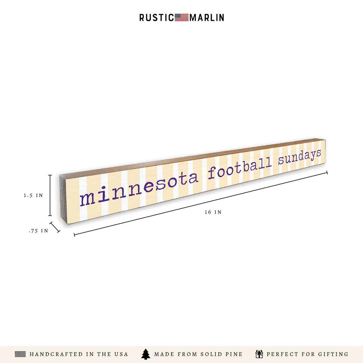 Minnesota Football Sundays Skinny Sign