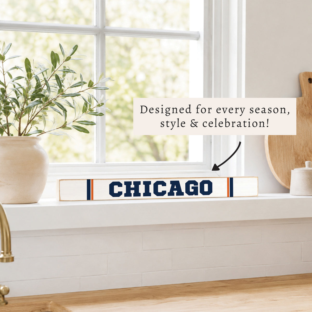 Chicago Stripes Skinny Sign