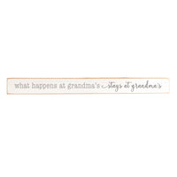 What happens at Grandma's Skinny Sign