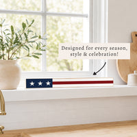 American Flag Skinny Sign