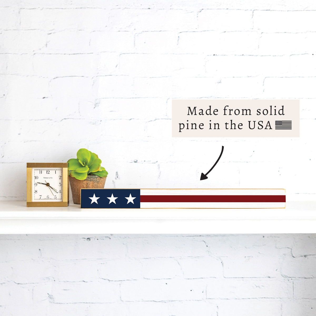 American Flag Skinny Sign