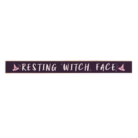 Resting Witch Face Halloween Skinny Wooden Sign