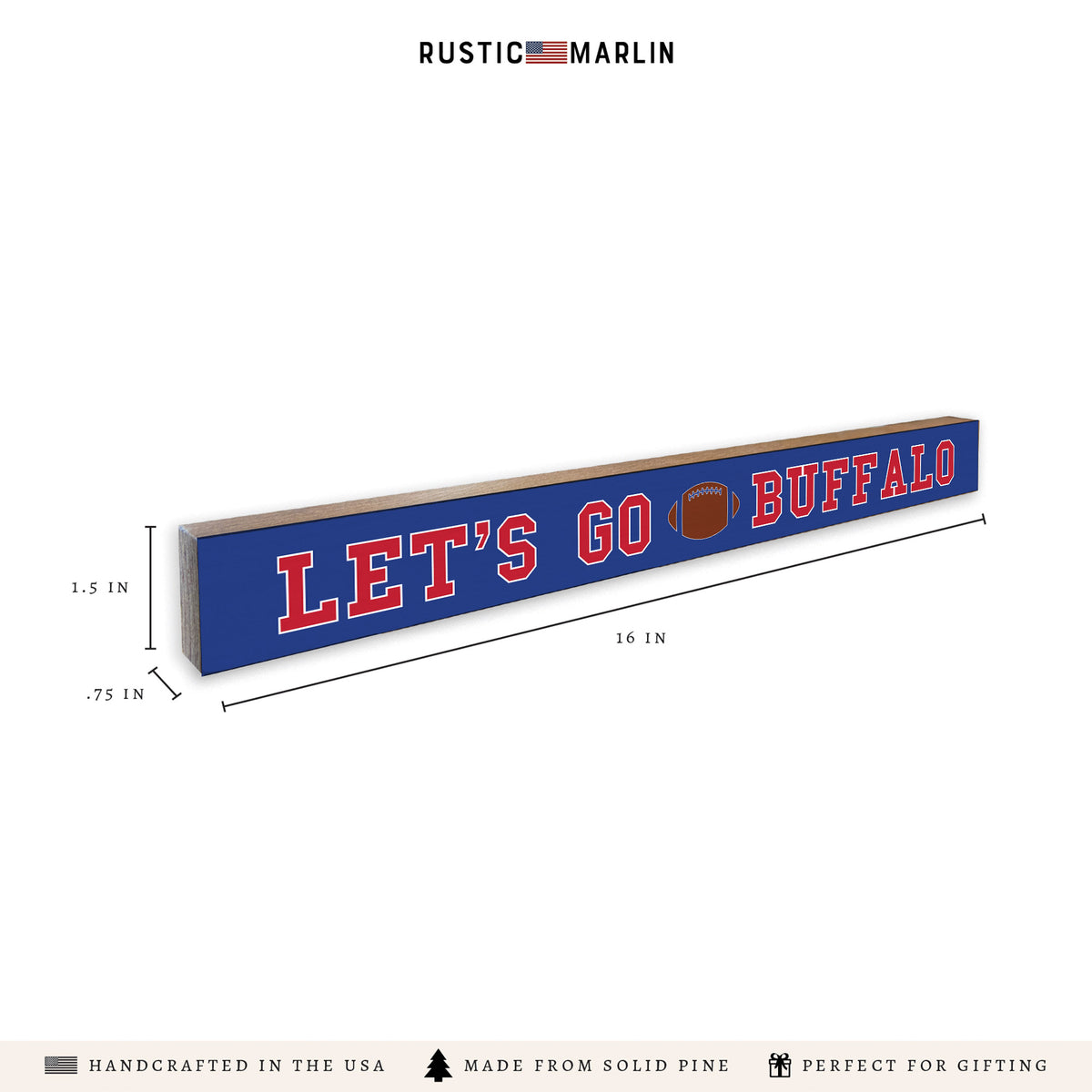 Let's Go Buffalo Skinny Sign