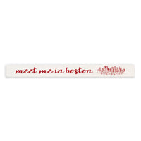 Meet Me In Boston Brick Red Skyline Skinny Sign