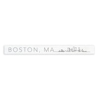 Boston MA Line Art Skyline Skinny Sign