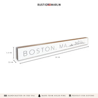 Boston MA Line Art Skyline Skinny Sign