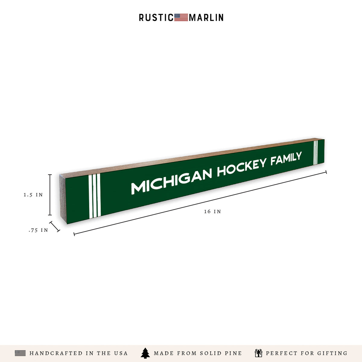 Collegiate Stripe Personalized Skinny Sign