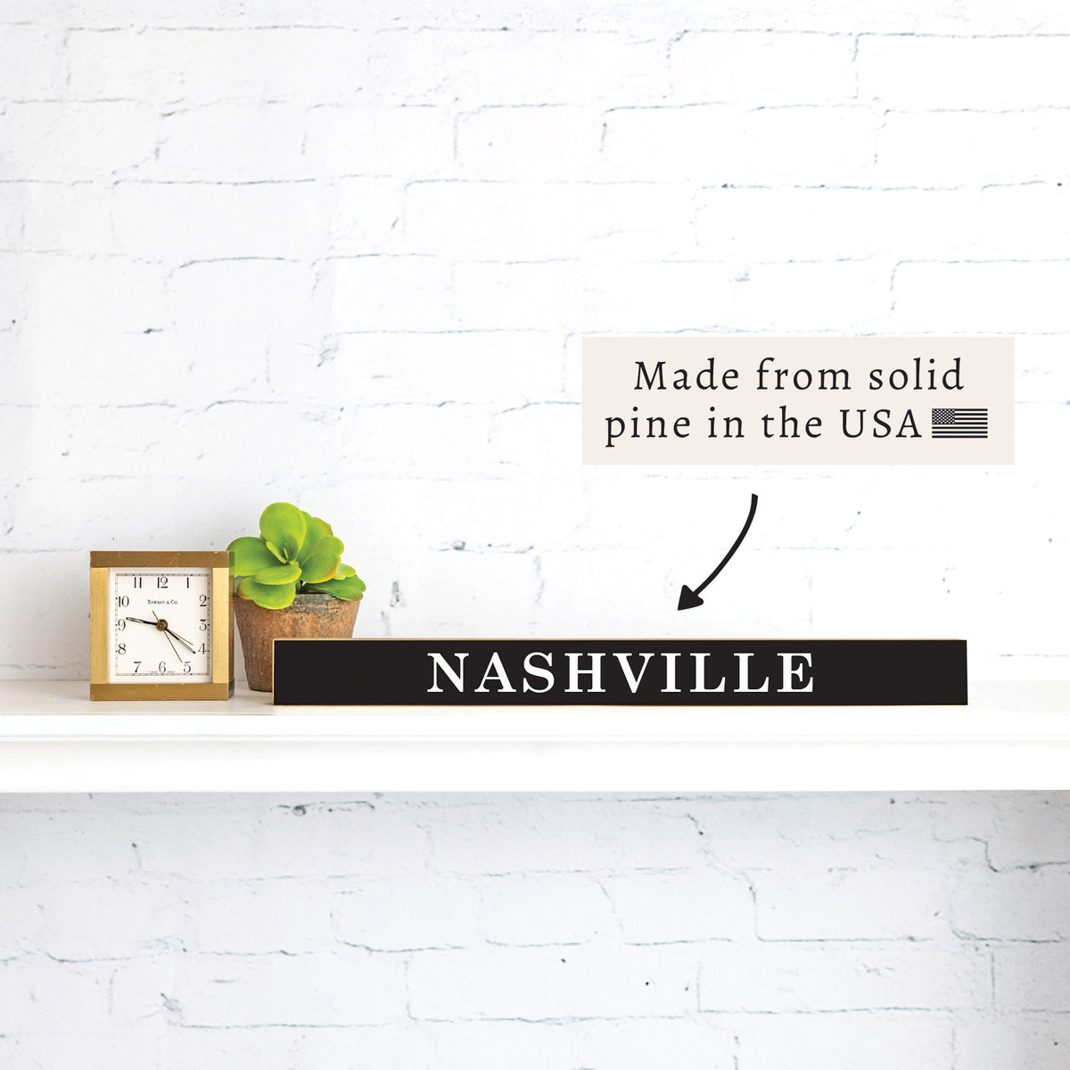 Your Word Black/White Personalized Skinny Sign