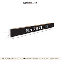 Your Word Black/White Personalized Skinny Sign