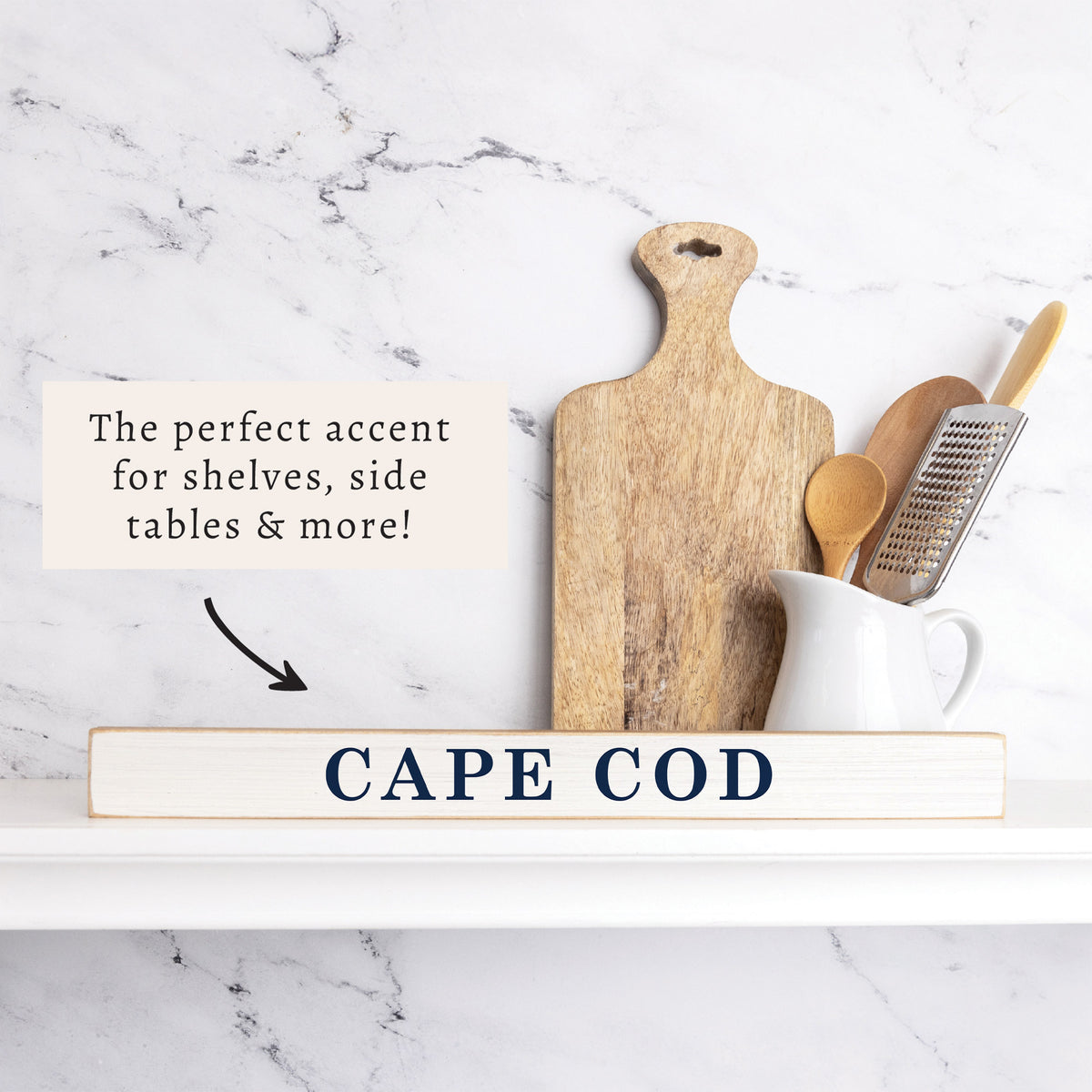 Your Word White/Navy Personalized Skinny Sign