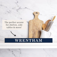 Your Word Navy/White Personalized Skinny Sign