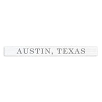 Your Word White/Grey Personalized Skinny Sign